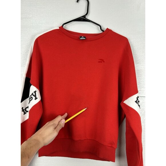 Anza Sports Sweatshirt Red White Black Xs Extra Small - Picture 7 of 16